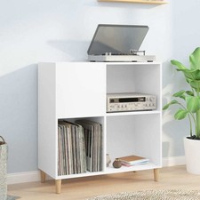vidaXL Mobile Porta Dischi Bianco 84,5x38x89 cm in Legno Multistrato