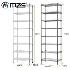 8 Tier Wire Shelving Adjustable Wire Shelf Storage Garage Rack Metal Shelves