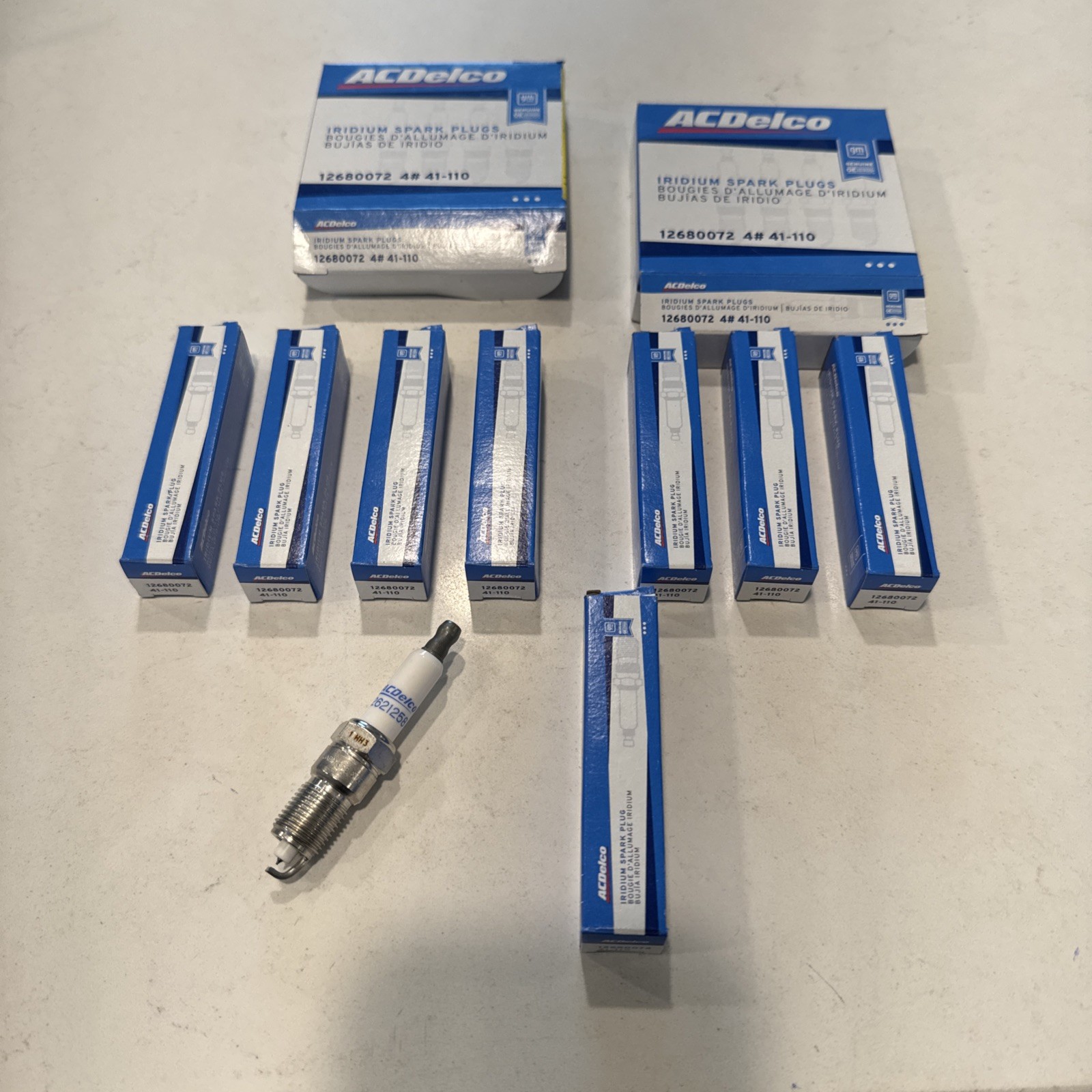 8 New AcDelco 41-110 Iridium Spark Plugs GM 12680072 12621258 