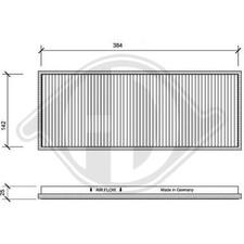 DCI1009 Filter, Innenraumluft für AUDI COUPE B3 (89, 8B3)
