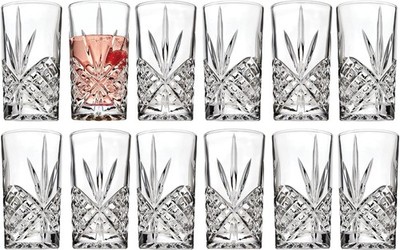 Dublin Crystal Highball Glasses, Set of 12