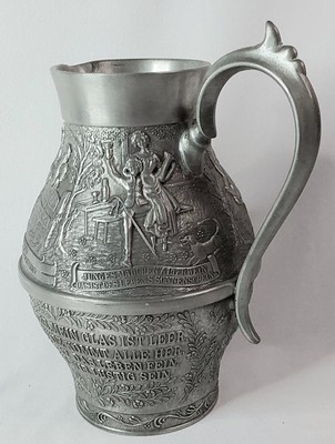 Vintage West Germany Frieling Zinn 95% Pewter  7'' Wine Pitcher Excellent Cond