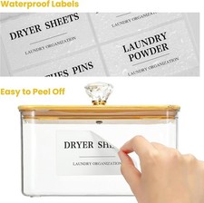4 Pack Clear Laundry Pods Container Dryer Sheet Holder Set with Lid