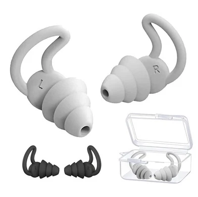 VAIKBY Earplugs Noise Cancelling Blocking Reducing 3 Layer 40db Ear Plugs Sleep Snoring