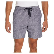 Gap Mens Shorts Size M Gray Linen Pull On Drawstring Stretch Vacation Casual