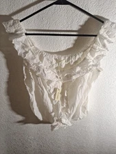 $89 NWT Max Studio SZ S White Sleeveless Blouse *Read *