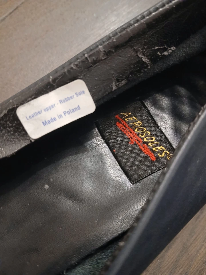 Кожаные балетки AEROSOLES темно-синие размер: 9 - Изображение 3 из 4