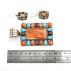 Southwest Sterling Spiny Oyster Shell Turquoise Jewelry Lot of 2 #S5620-4 — photo 8
