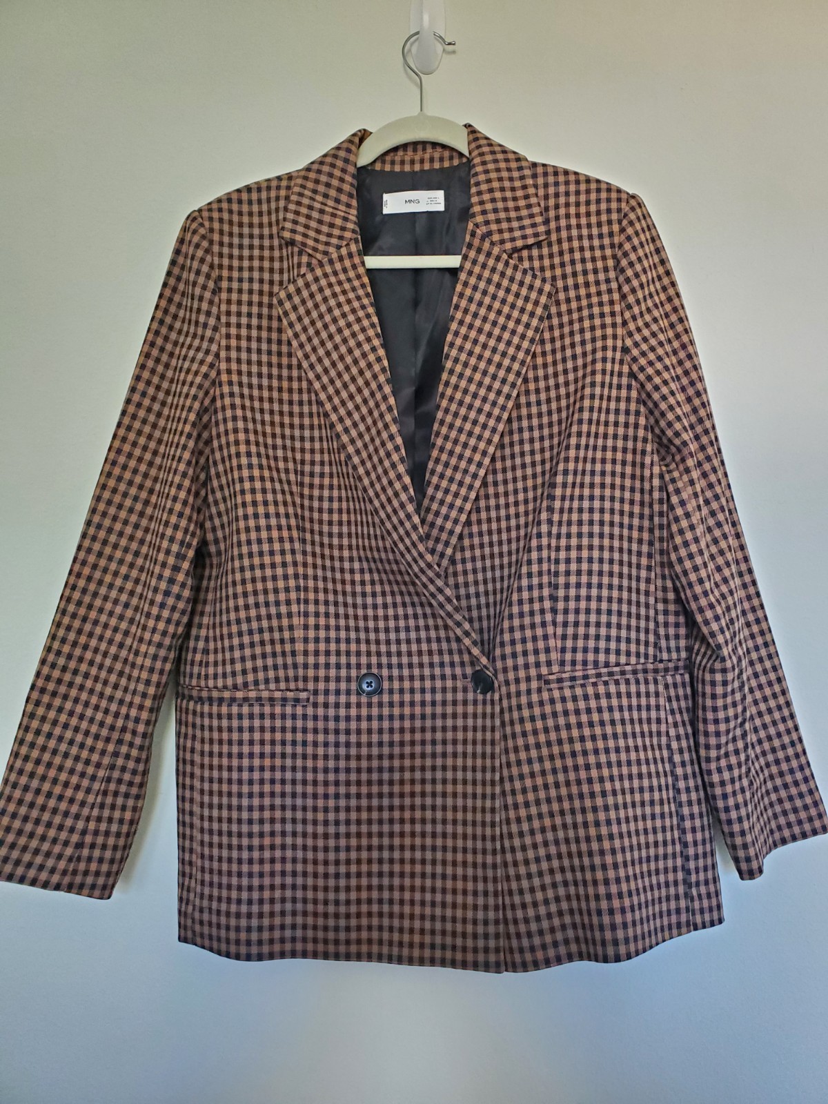 MNG/Mango Check Pattern Double Breasted Women's B… - image 5