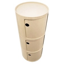 Kartell (Italy) Modular Storage Unit, Injection-Molded Rotational Drawer System