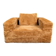 Bean Bag Chair, Single Sofa Foam Couch Sofa w Armrests Bean Bag Lounge Lazy Sofa