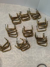 34 Vintage Brass Tone Cabinet Drawer Pulls 3 In Centers Hardware Lot