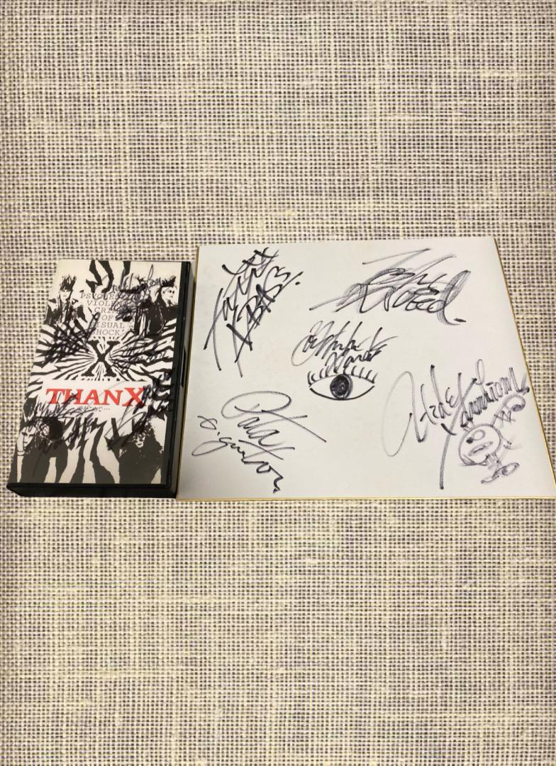 X JAPAN THANX Video and Autograph Yoshiki Hide etc Japanese