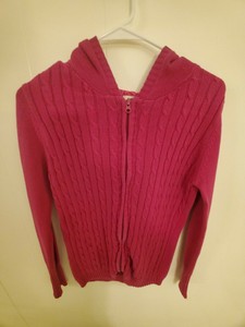 pink zip up cardigan