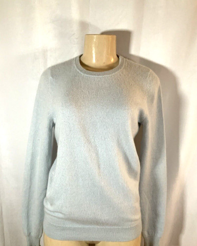 Bloomingdales Womens  2 -Ply Cashmere Sweater Blue Size S
