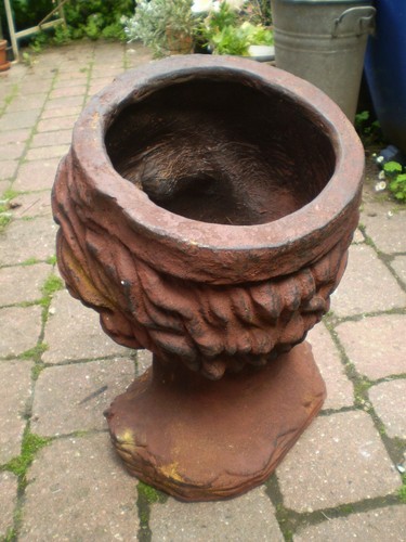 VINTAGE ROMAN,GRECIAN BUST PLANTER,GARDEN,ORANGERY,HOME - Picture 6 of 9