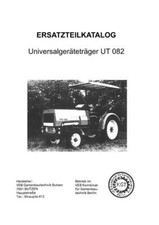 300644 Ersatzteilliste UT082  UT 082 KfL Lübben Lübtheen Geräteträger Gartenbau