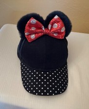 Gift NEW DISNEY MINNIE Plush Ears Polka Dot Kid Child Size Hat