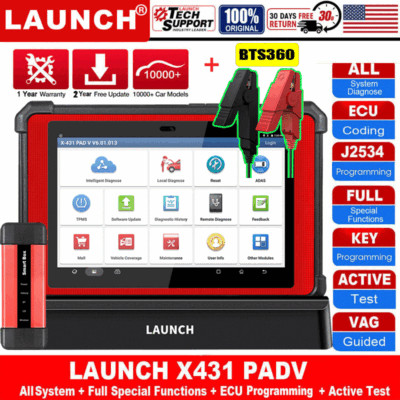 2026 LAUNCH X431 PAD V J2534 Online Coding KEY Programming Diagnostic Scan Tool