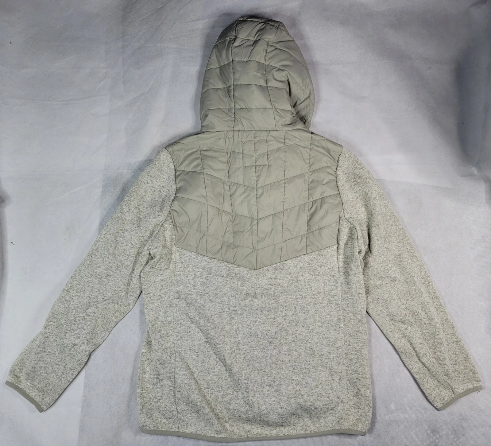 OFF WHITE Felpa con cappuccio Kyodan outdoor cotone avorio bianco zip giacca donna Xl