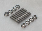 8 M8x40mm Stainless Steel Exhaust Studs, Flange Nuts Suzuki GS750E GS1000 GS1100