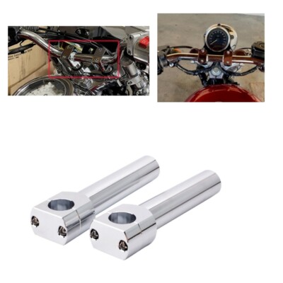 Handlebar Risers Clamp fit 1'' 25mm hanger For Harley Sportster Softail Touring