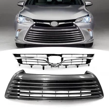 For 2015-2017 Toyota Camry LE XLE Front Bumper Upper & Lower Grille Assembly