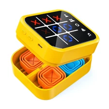 Rechargeable Tic Tac Toe Game Box Upgraded 5 Fun Brain and Memory Games Compa...