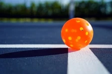 Durable Orange Pickleballs Balls 40 Holes for Outdoor, 6 pcs.