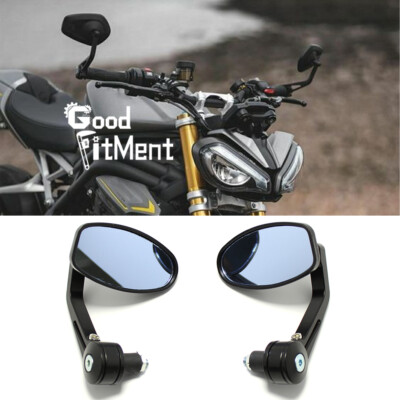 Bar End Side Mirrors Anti-Glare For Triumph Trident 660 Street Triple 675 765 RS