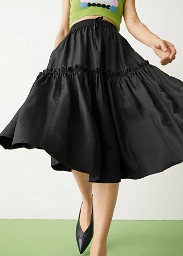 MINJU KIM X &Other Stories Voluminous Silk Midi Skirt EUR 38 NWT