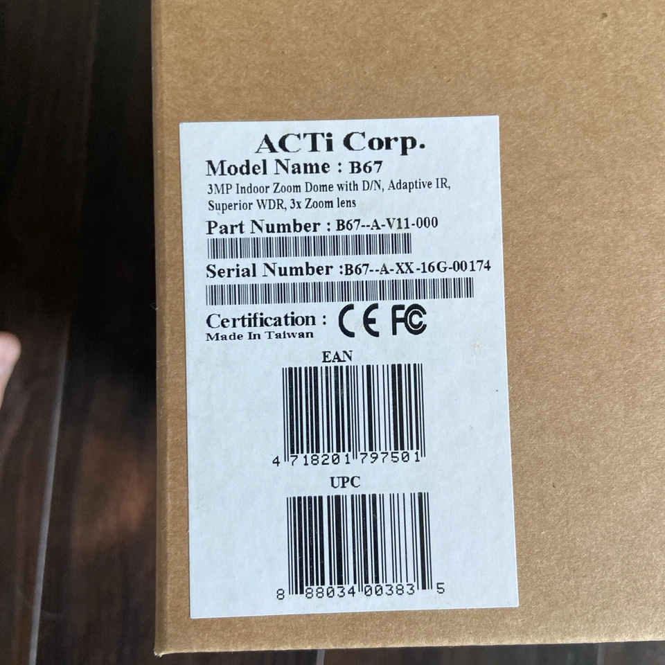 Acti B67 Indoor Dome new in box - Image 2 of 3