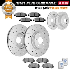 Front Rear Ceramic Brake Pads Brake Rotors For 2009-2014 2016-2022 Nissan Maxima