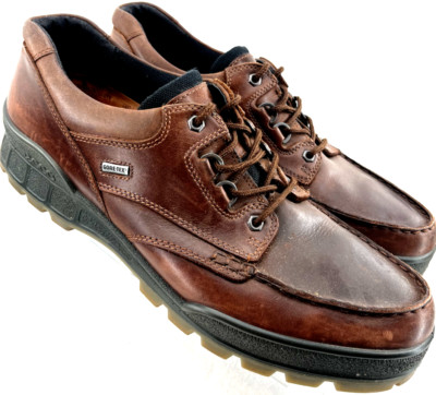 ECCO Track Gore-Tex Brown Leather Lace Up Boots Shoes Euro 48 Men's 15