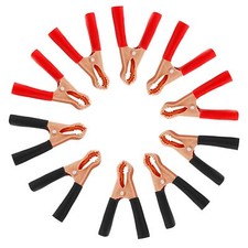 10 Pcs 50A Insulated Alligator Clips Electrical Heavy Duty Alligator Clamps, Bat
