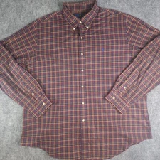 Ralph Lauren Shirt 2XL Long Sleeve Button Down Multicolor Check Preppy Pony