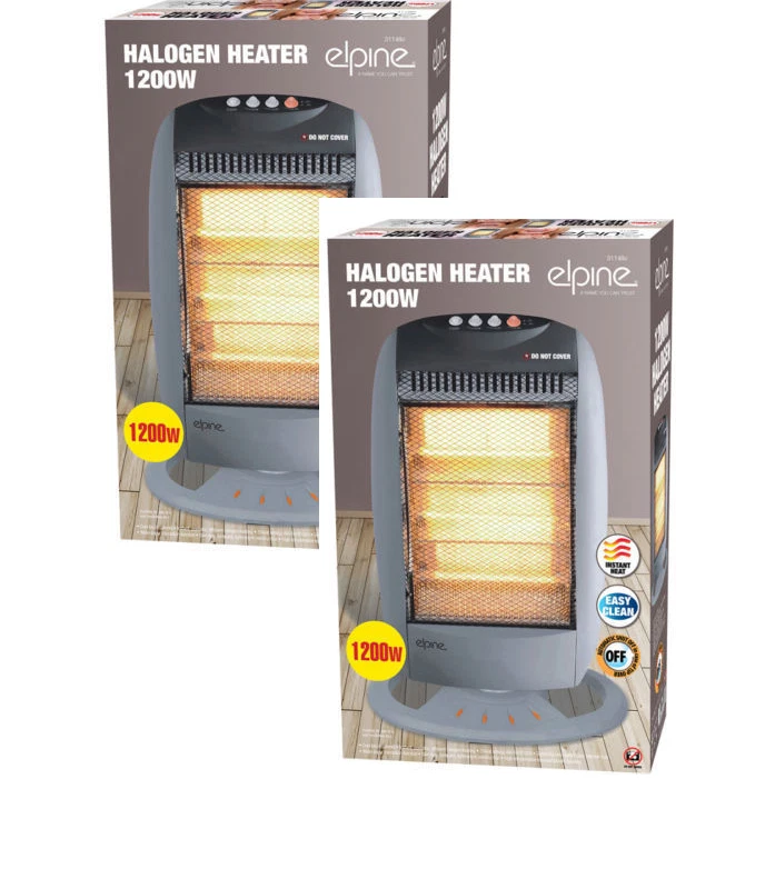1 X ELPHINE HALOGEN HEATER INSTANT HEAT WINTER OSCILLATING 3 BARS HOME |  eBay