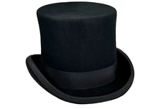 Vintage Wool Victorian Steampunk Mad Hatter Top Hat Magic Hat Gentlemen Theatre