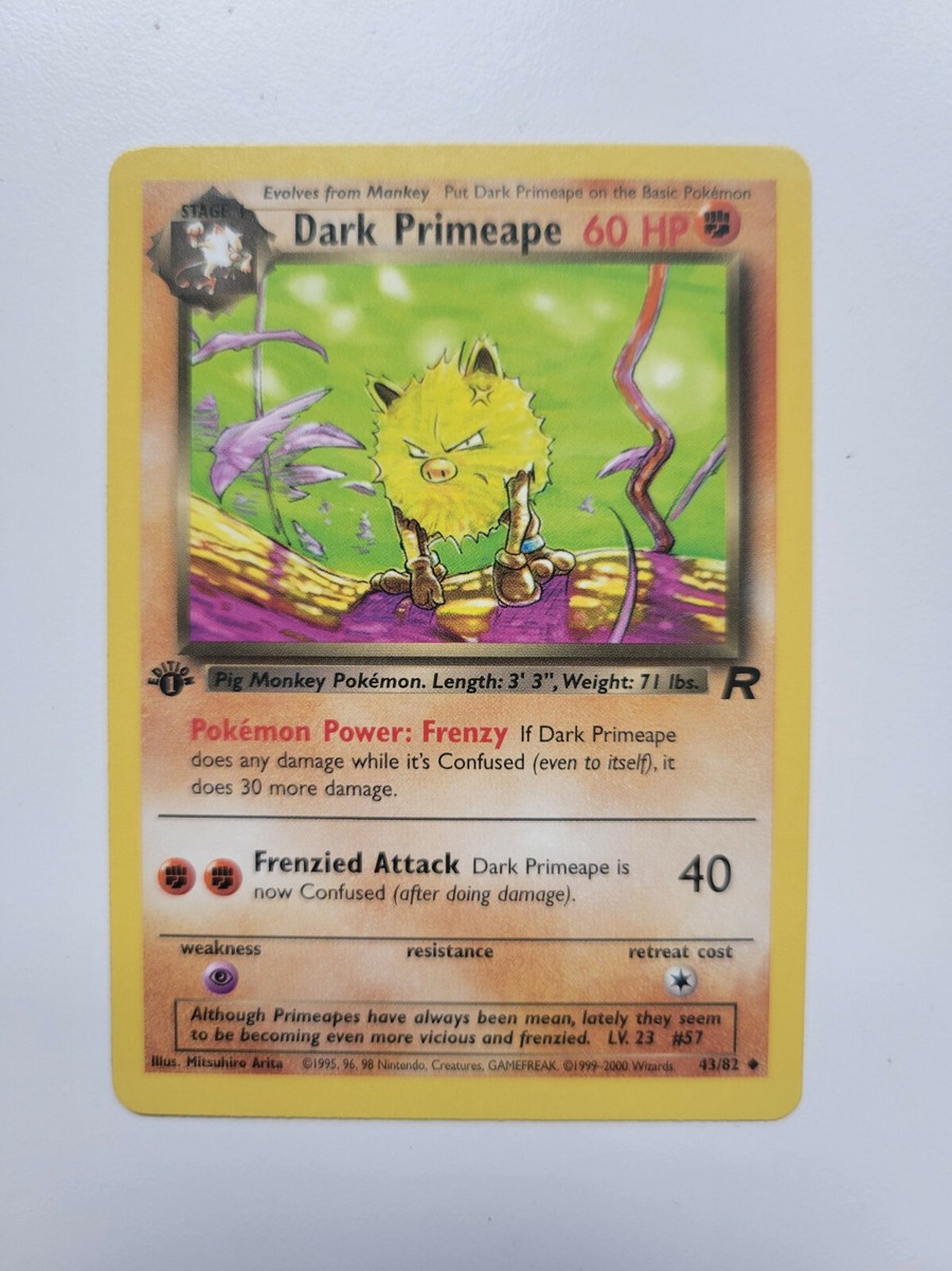 dark primeape pokemon card price - 057/165 - Pokemon 151 - Reverse Foil Fighting Colorless Pokemon Card Dark Primeape 1st
