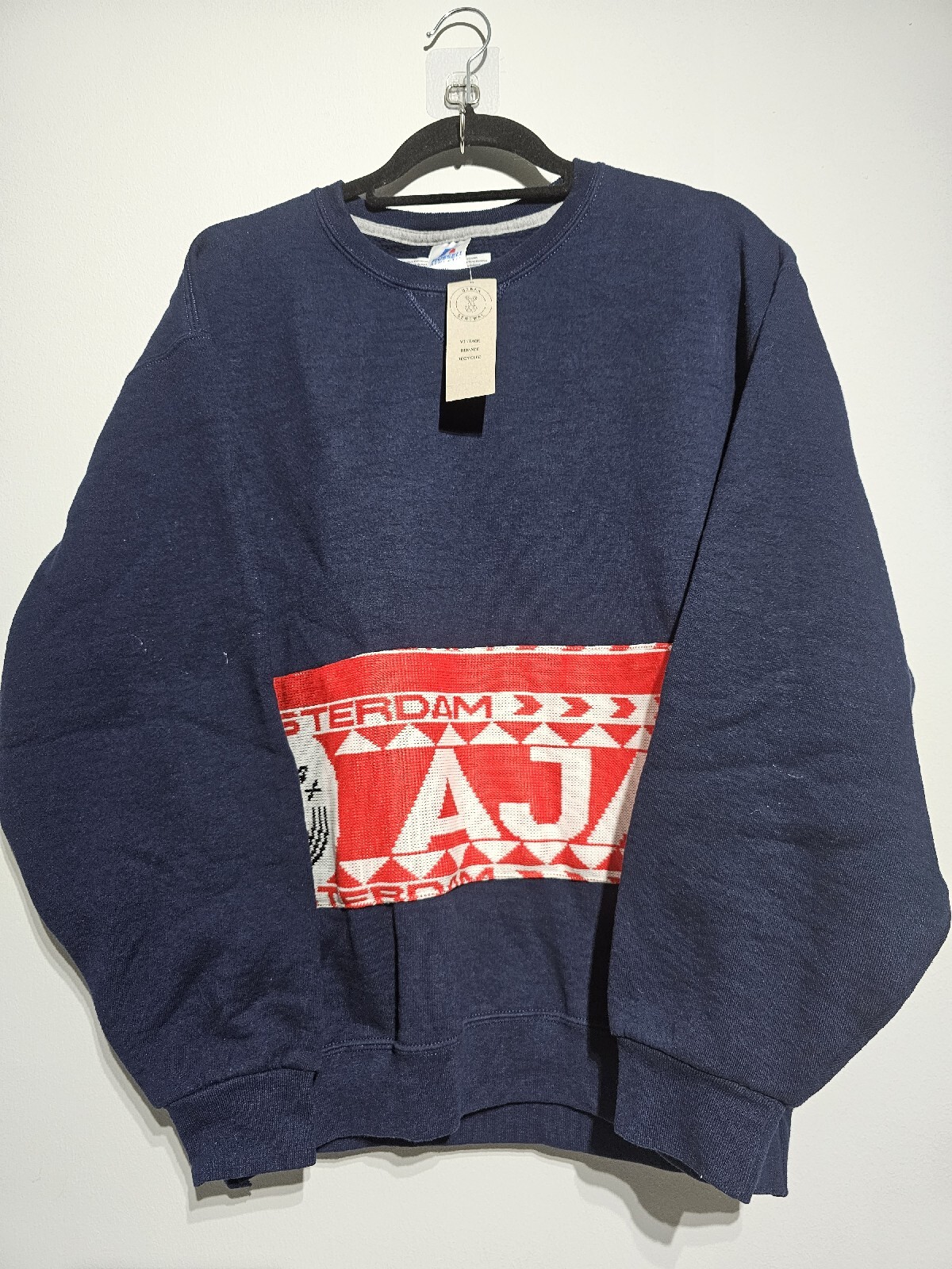 Sudadera deportiva Russell para hombre Ajax cuello redondo sudadera talla grande