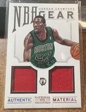 2012-13 National Treasures NBA Gear Dual 6 Jordan Crawford Jersey Rare Card /49