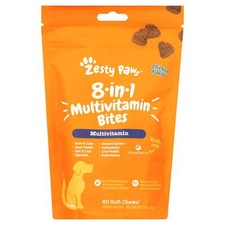 Zesty Paws 8-in-1 Multivitamin Bites for Dogs, Overall Wellbeing, Chicken 60ct