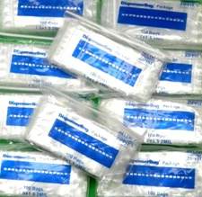 1000 Reloc Zippit Bags 1-1/2 x 1-1/2 Clear Square 1.5 x 1.5" Poly Baggies 1,000