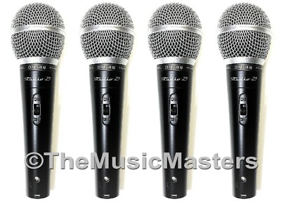 4X Dynamic Handheld Professional MICROPHONES w/ Case Bands DJs Karaoke PA Vocals