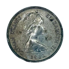 Cayman Islands 10c Coin 1982 Elizabeth II/Turtle