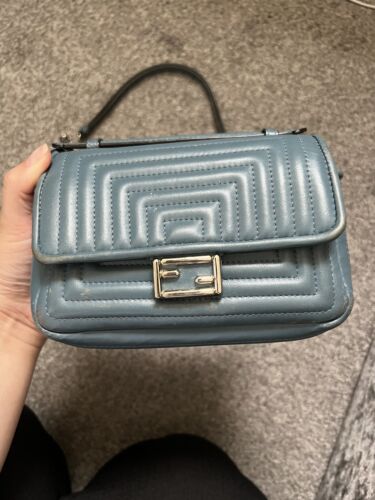 Fendi blue micro double baguette bag with palladium hardware and box - Picture 4 of 24