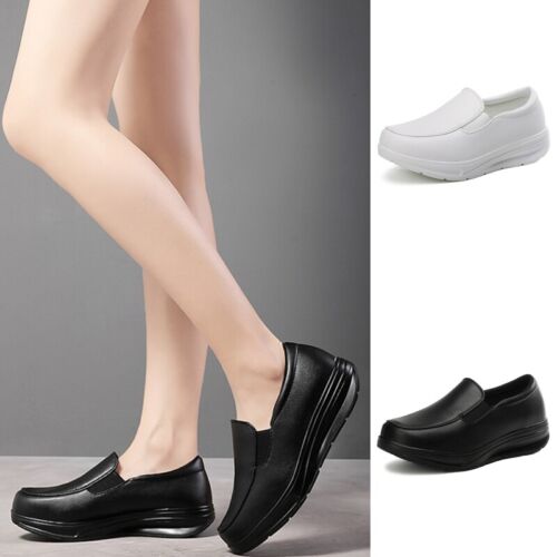 Ladies Breathable Casual Shoe Round Toe Loafers Lightweight Walking Non-Slip - Picture 1 of 31