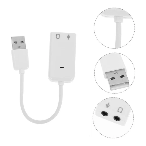 2pcs ordinateur portable USB Sound ordinateur portable Adaptateur sonore sonore