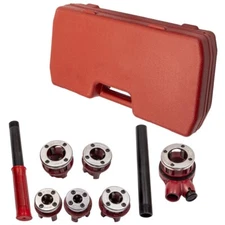 Ratchet Pipe Threading Threader Die Bar Head Handle Tool Set 1/4'' 3/4''