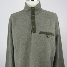 UNTUCKit Parkson Snap Fleece Pullover Sweater Men s Size XXL Gray Long Sleeve